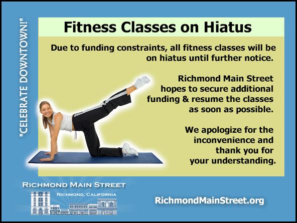 richmond main street-fitness classes hiatus