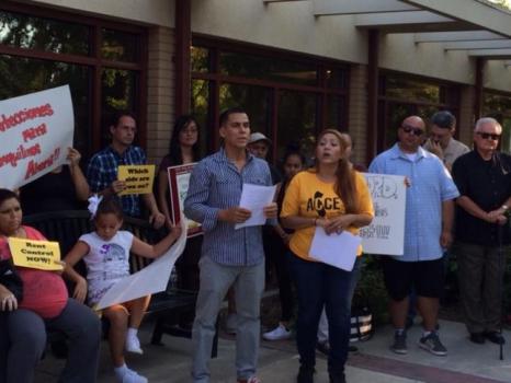 Concord residents rally in support of rent control and justcause eviction protection before July 26 council workshop.