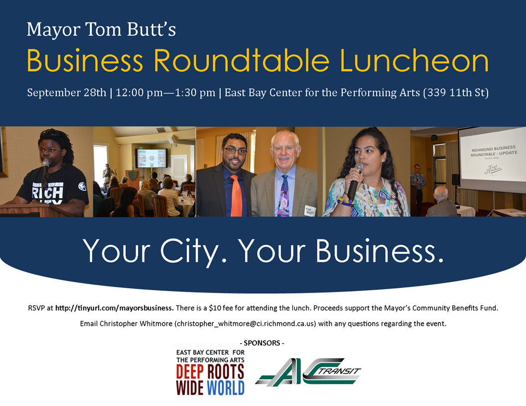 Mayor's Business Roundtable Luncheon - SEPTEMBER 28TH