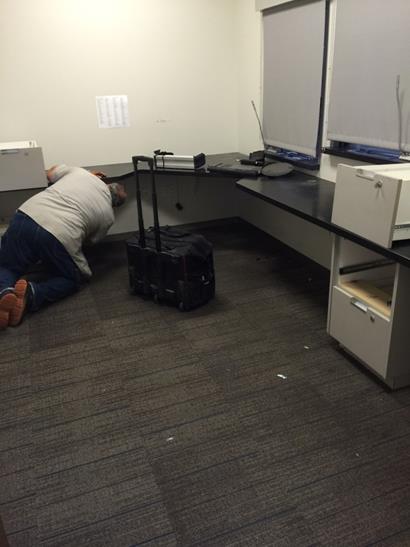 Assembling Office Furniture at City Hall