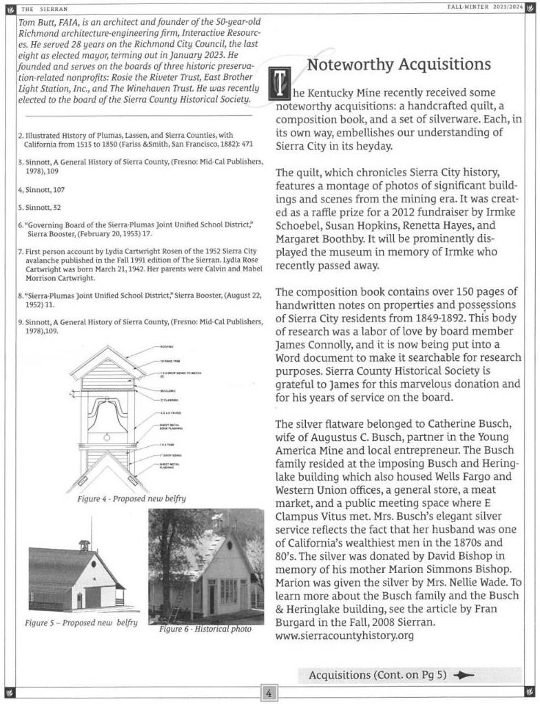 Figure 3 – The Fall-Winter 2023-2024 Sierran, page 1,A close-up of a house  Description automatically generated